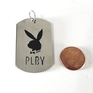 New dog tag style playboy bunny Pendant